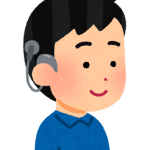 人工内耳を装用した男性のイラスト