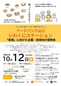 『フードバンク山口いわくにステーション』説明会 @ 岩国市民文化会館　小ホール